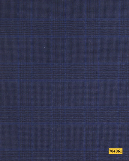 704061/P3-17916 Blue check Suit Fabric