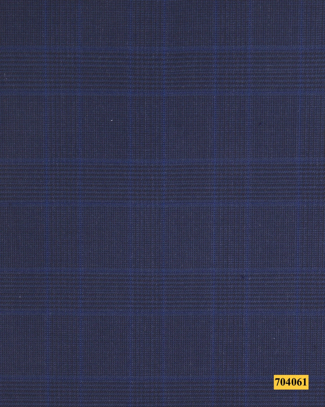 704061/P3-17916 Blue check Vest Fabric