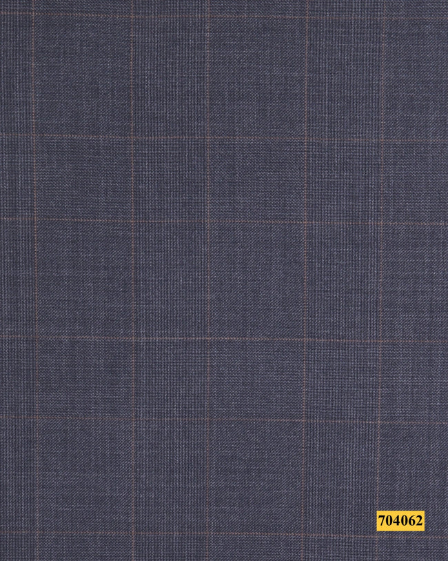 704062/P3-17917 Grey With Brown Check Vest Fabric