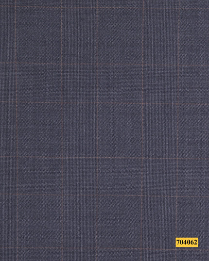 704062/P3-17917 Grey With Brown Check Suit Fabric
