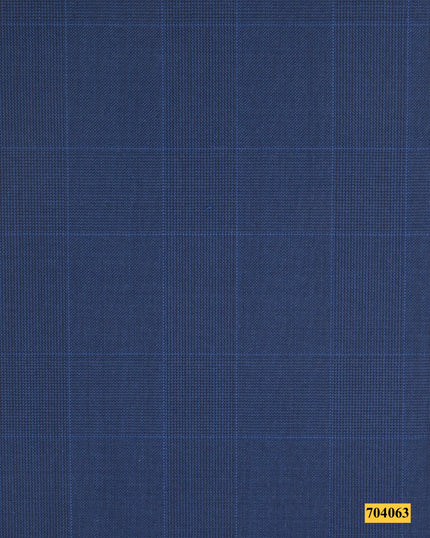 704063/P3-17918 Blue Check Suit Fabric