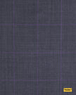 704067/P3-17922 Dark Grey With Purple Check Suit Fabric