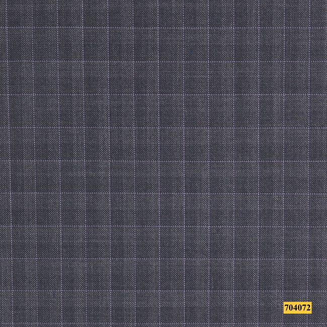 704072/P3-17935 Grey With Purple Check Pants Fabric