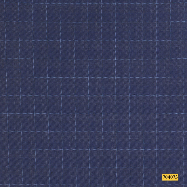 704073/P3-17936 Blue With Light Blue Check Vest Fabric
