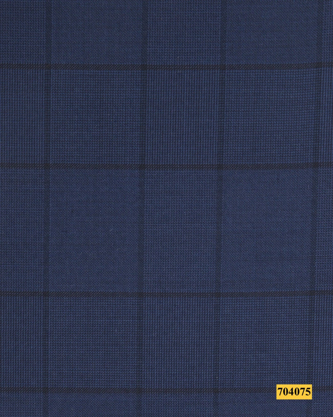 704075/P3-17938 Blue Check Vest Fabric