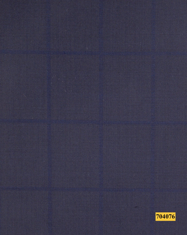 704076/P3-17939 Dark Blue Check Vest Fabric