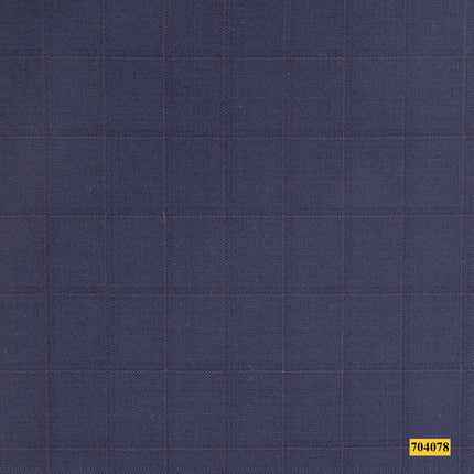 704078/P3-17941 Dark Blue Check Suit Fabric