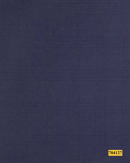 704127/P3-17990 Midnight Blue Self Check Suit Fabric