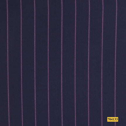 704133/P3-17996 Dark Blue With Plum Stripe Suit Fabric