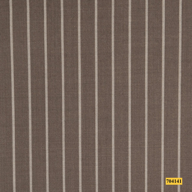 704141/P3-18004 Brown With Chalk Stripe Vest Fabric