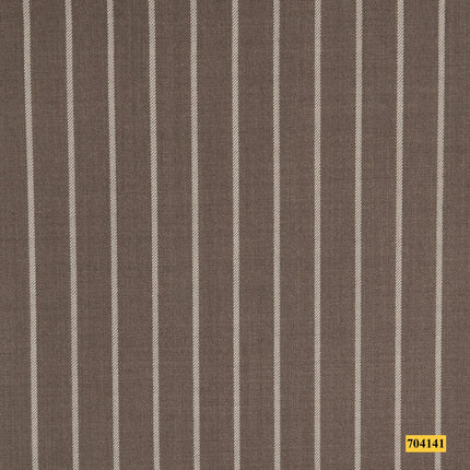 704141/P3-18004 Brown With Chalk Stripe Suit Fabric