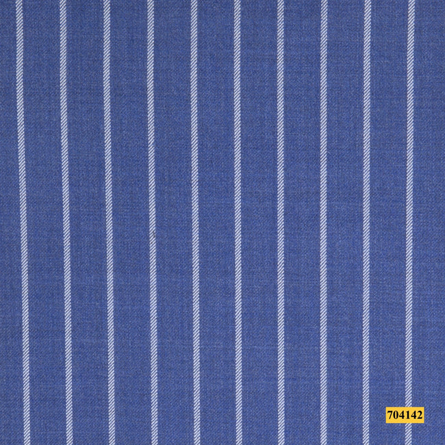 704142/P3-18005 Blue Grey With Chalk Stripe Jacket Fabric