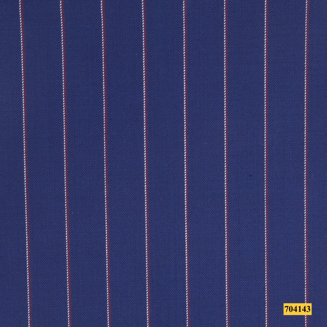 704143/P3-18006 Blue With Burgundy stripe Jacket Fabric