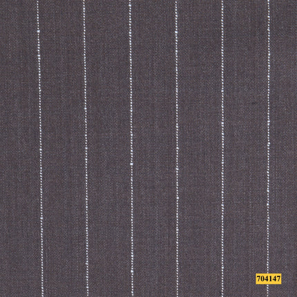 704147/P3-17931 Brown With White Stripe Suit Fabric