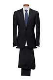 Men's 2-Piece Solid Color Suit – Wool Stretch Lycra