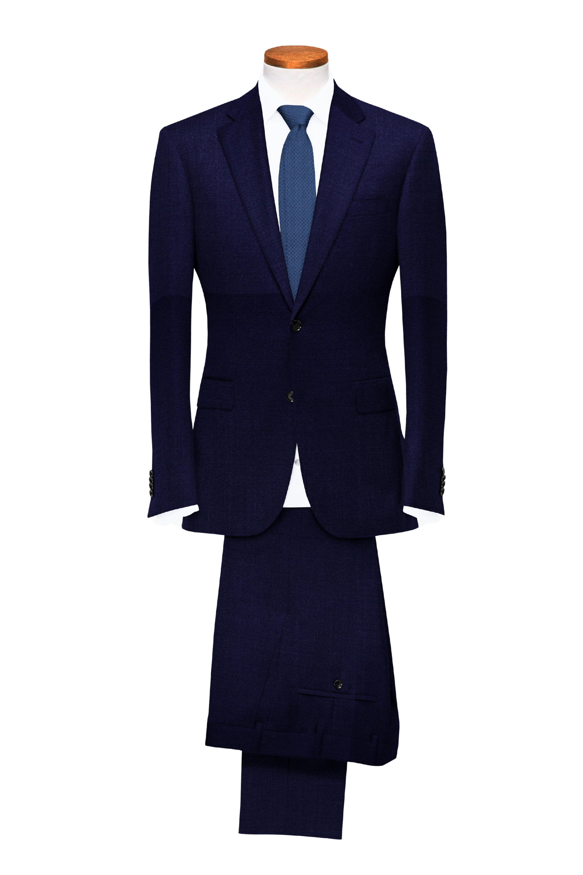 Men's 2-Piece Solid Color Suit – Wool Stretch Lycra