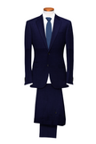Men's 2-Piece Solid Color Suit – Wool Stretch Lycra