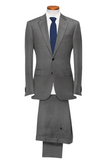 Men's 2-Piece Solid Color Suit – Wool Stretch Lycra