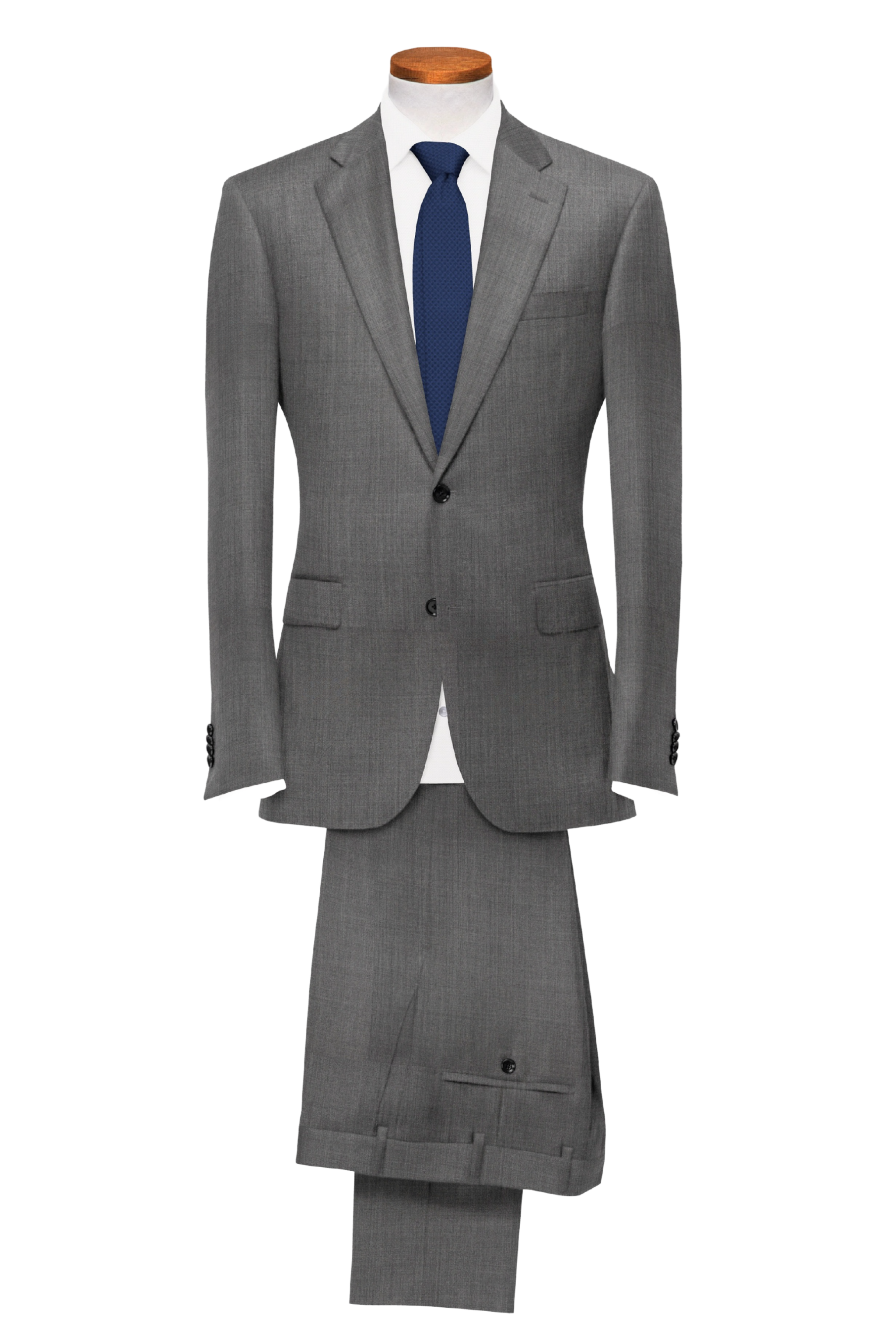 Men's 2-Piece Solid Color Suit – Wool Stretch Lycra