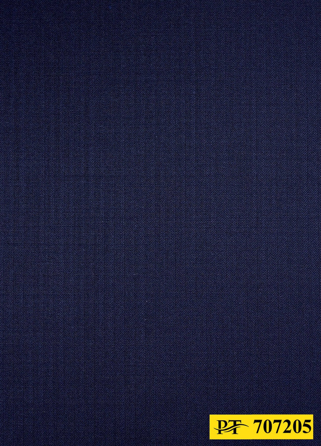 707205/P3-20746 Navy Blue Herringbone Suit Fabric