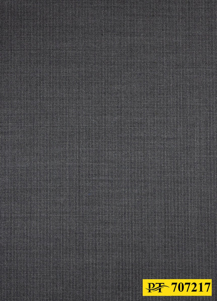 707217/P3-20777 Grey With White Stripe Suit Fabric