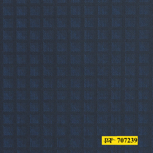 707239/P3-20730 Midnight Blue With Small Self Check Suit Fabric