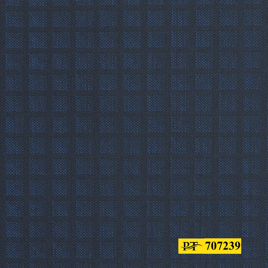 707239/P3-20730 Midnight Blue With Small Self Check Pants Fabric