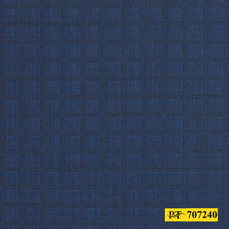 707240/P3-20729 Navy Blue With Small Self Check Pants Fabric