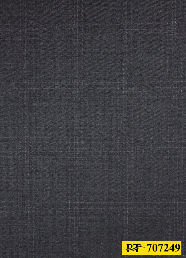 707249/P3-20732 Dark Grey With Light Grey Check Vest Fabric