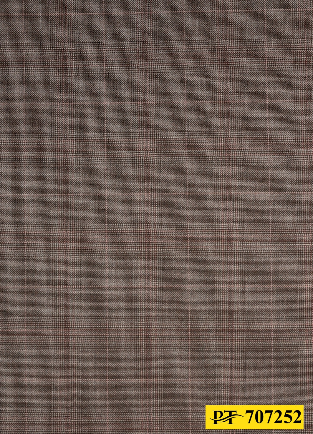 707252/P3-20749 Peanut Brown With Pink & Brown Check Suit Fabric