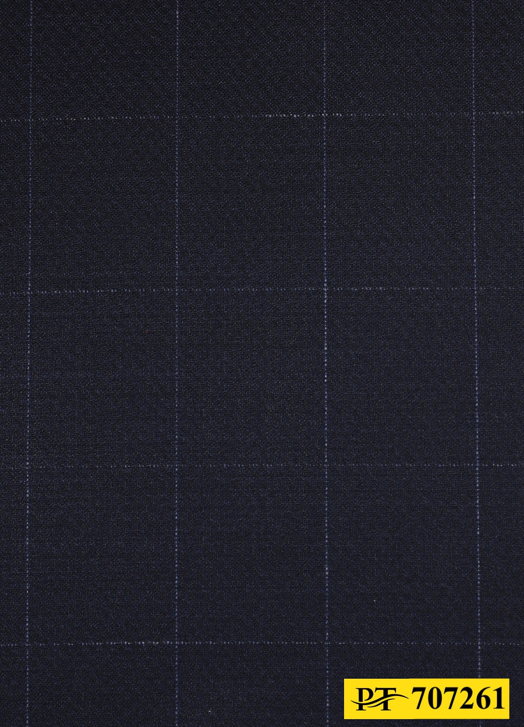 707261/P3-20751 Midnight Blue Textured With Light Blue Check Pants Fabric