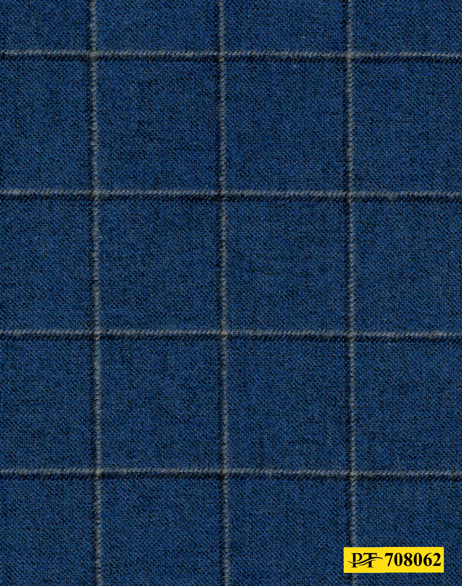 708062/P3-21954 Blue With Navy & Silver Check Pants Fabric