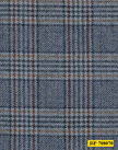 708070/P3-21962 Light Blue With Grey & Brown Check Vest Fabric