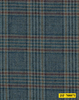 708071/P3-21963 Teal With Navy & Brown Check Suit Fabric