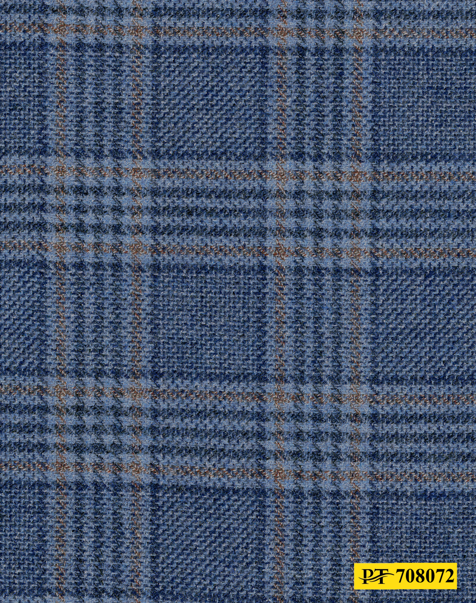 708072/P3-21964 Navy With Light Blue & Brown Check Vest Fabric
