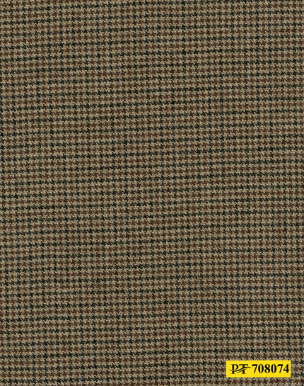 708074/P3-21966 Brown, Black & Tan Houndstooth Suit Fabric