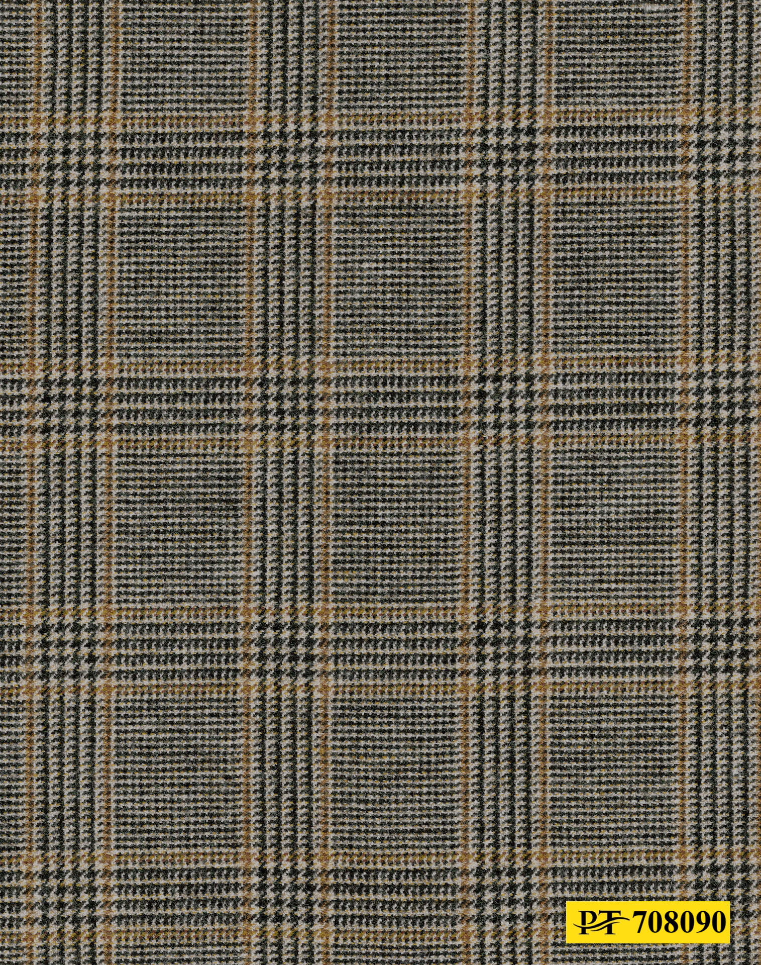 708090/P3-21982 Black & Tortilla Brown Check Vest Fabric