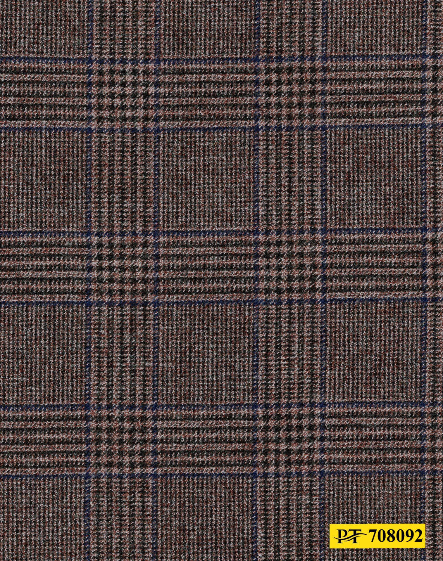 708092/P3-21984 Navy & Brown Check Vest Fabric