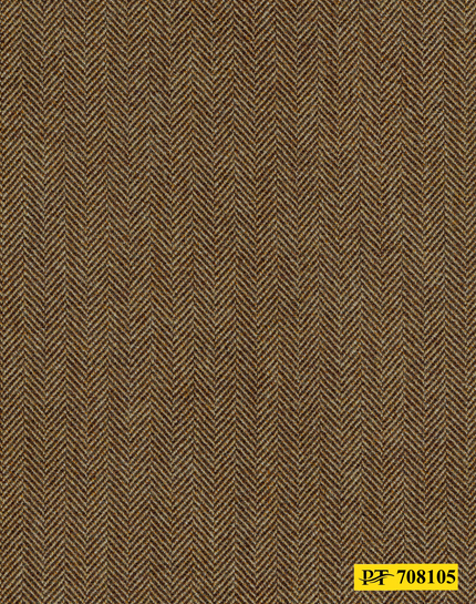 708105/P3-21997 Caramel Brown Herringbone Suit Fabric