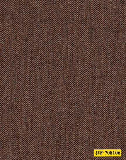 708106/P3-21998 Burnt Orange Herringbone Suit Fabric