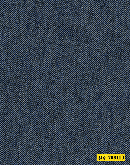 708110/P3-22002 Blue Herringbone Suit Fabric