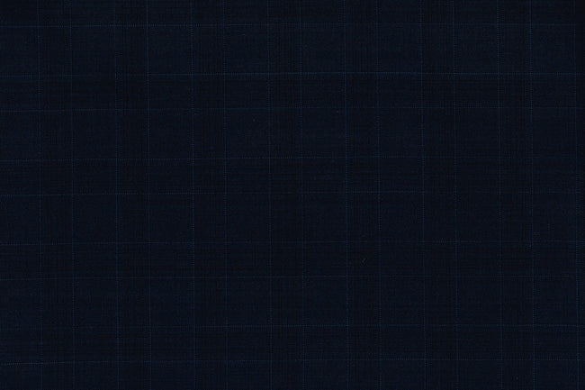 71109-2/10336 Self Tone Blue Glen Plaid Suit Fabric