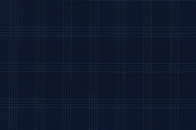 71111-1/10321 Royal Blue Plaid Check Pants Fabric
