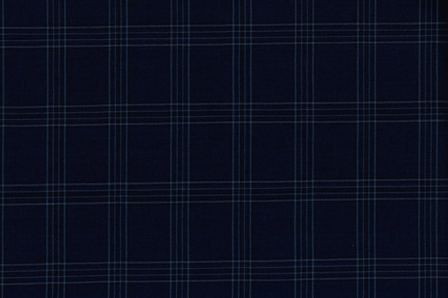 71111-2/10320 Marine Blue Plaid Check Jacket Fabric