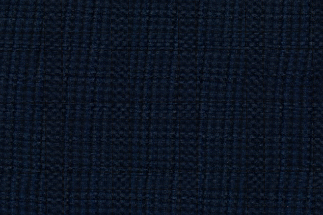71111-4/10326 Double Tone Royal Blue Glen Plaid Suit Fabric