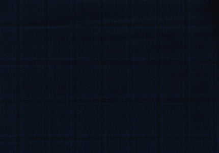 71111-5/10325 Double Tone Blue Windowpane Jacket Fabric