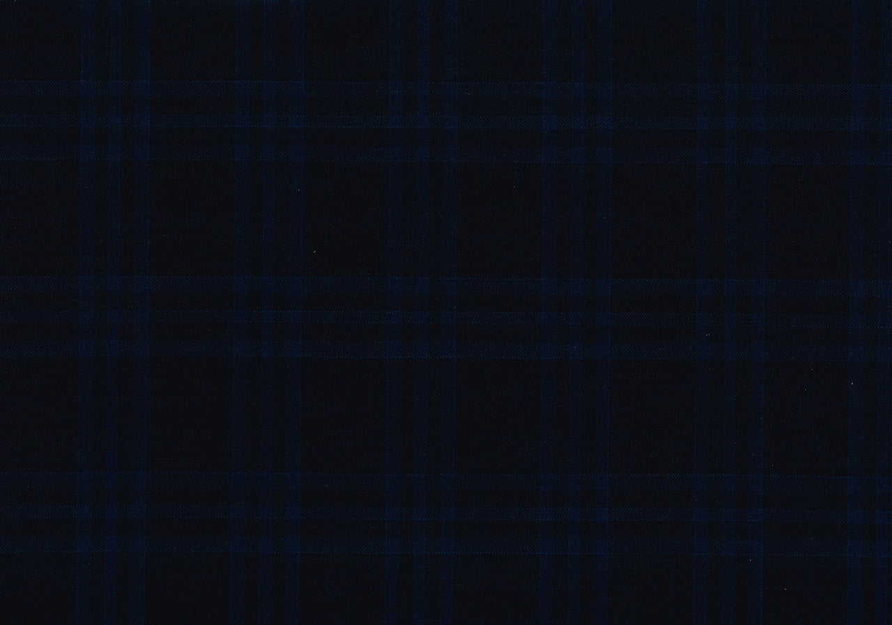 71111-8/10324 Blue Check On Dark Blue Suit Fabric
