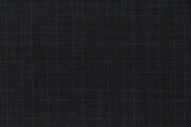 71113-2/10333 Dark Grey Glen Plaid Suit Fabric