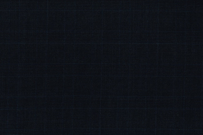 71113-3/10334 Dark Blue Glen Plaid Vest Fabric