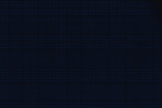71116-1/10338 Blue Windowpane Jacket Fabric